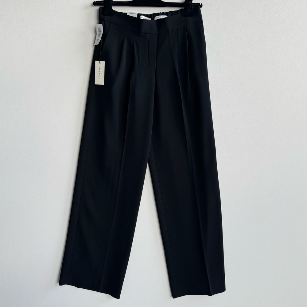 NWT Babaton Clancy Pants Black Wide Legs